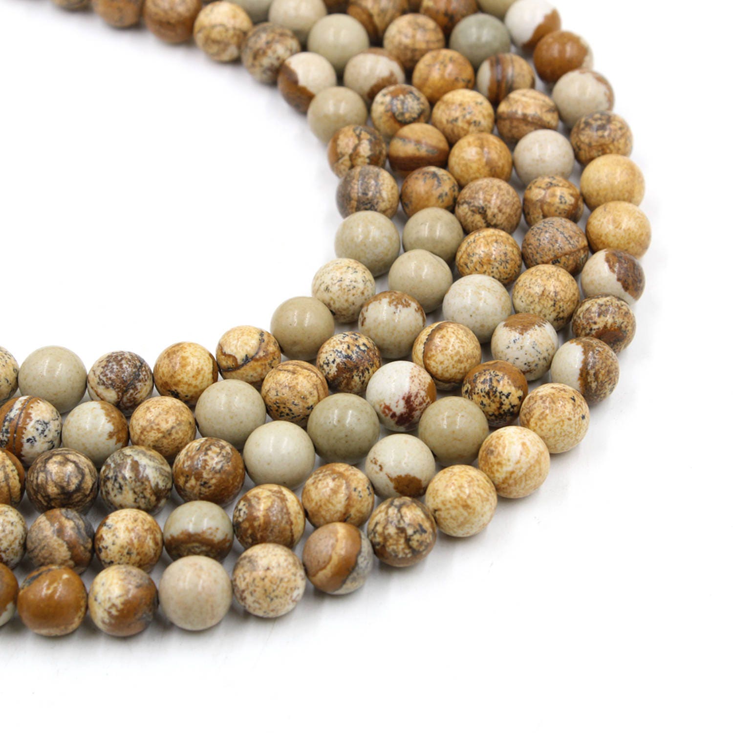 4 / 6 / 8 / 10 / 12mm Brown Beads Brown Jasper Beads