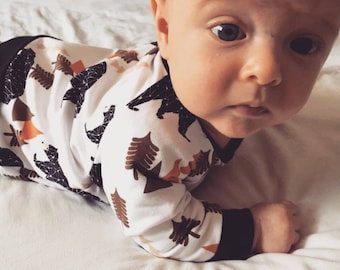 Jumper, bears, white, baby clothes, hipster baby, organic baby clothes, cool, sweatshirt, Andrea Lauren, baby boy, baby girl