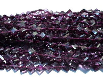 ON SALE 50% Garnet/ Wholesale Beads/ Gemstone Beads/ Kite Shaped Beads - 5mm Each - 5 Strands- 14 Inches Each