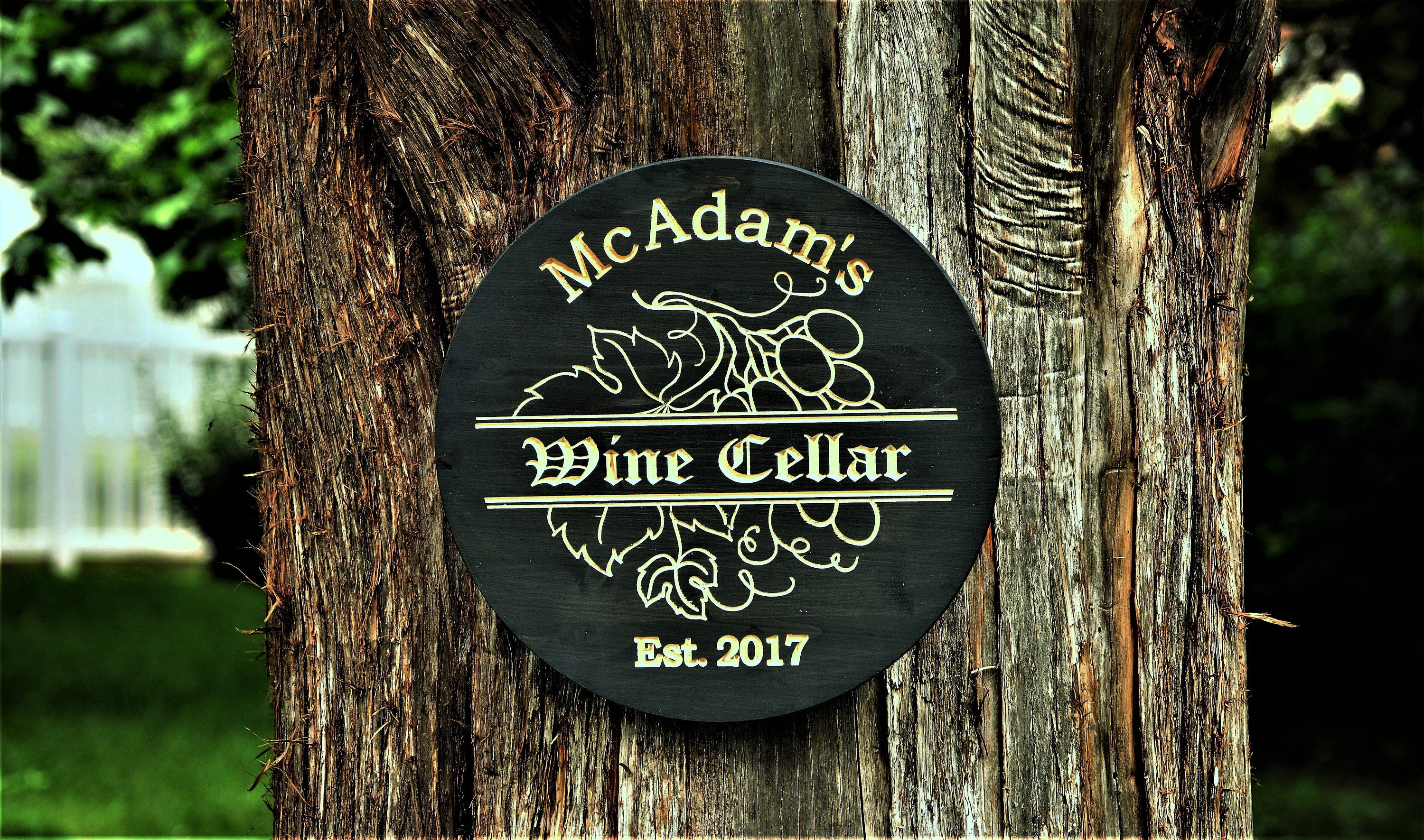Wine Barrel Decor Sign Unique Wine Sign Personalized Bar Sign