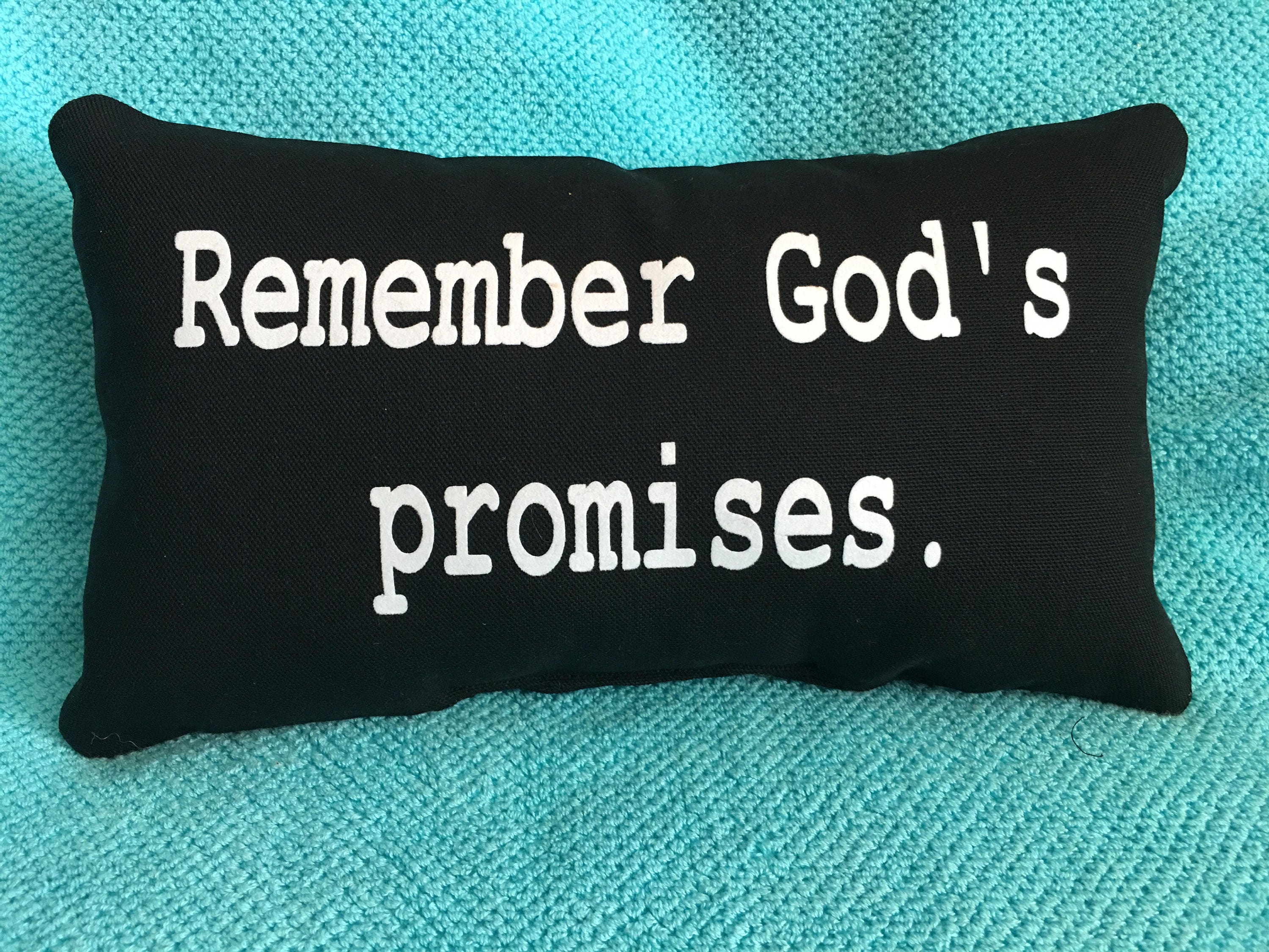 Remember God's Promises Scripture Pillow Word pillow