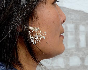 set of right cheek in silver