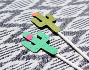 Cactus Cupcake Toppers | Cactus Birthday Party Decorations | Fiesta Decor | Cactus Cake Topper | Succulent Topper | Desert Party