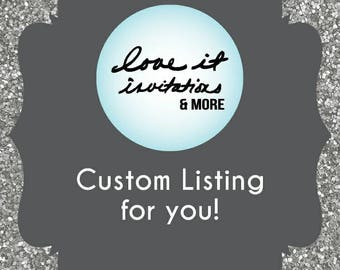 Deposit for custom wedding invitation design