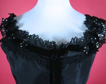Little Black Dress with metal zipper 1940's or 1950's