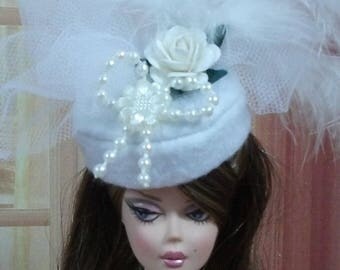 Chapeau N111 Mariage Mariée pour poupée Barbie
