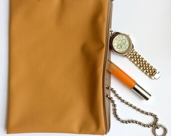 Evening or On The Go Vegan, Soft Leather Clutch, Medium