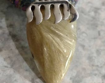 Rutilated Quartz Pendant Necklace