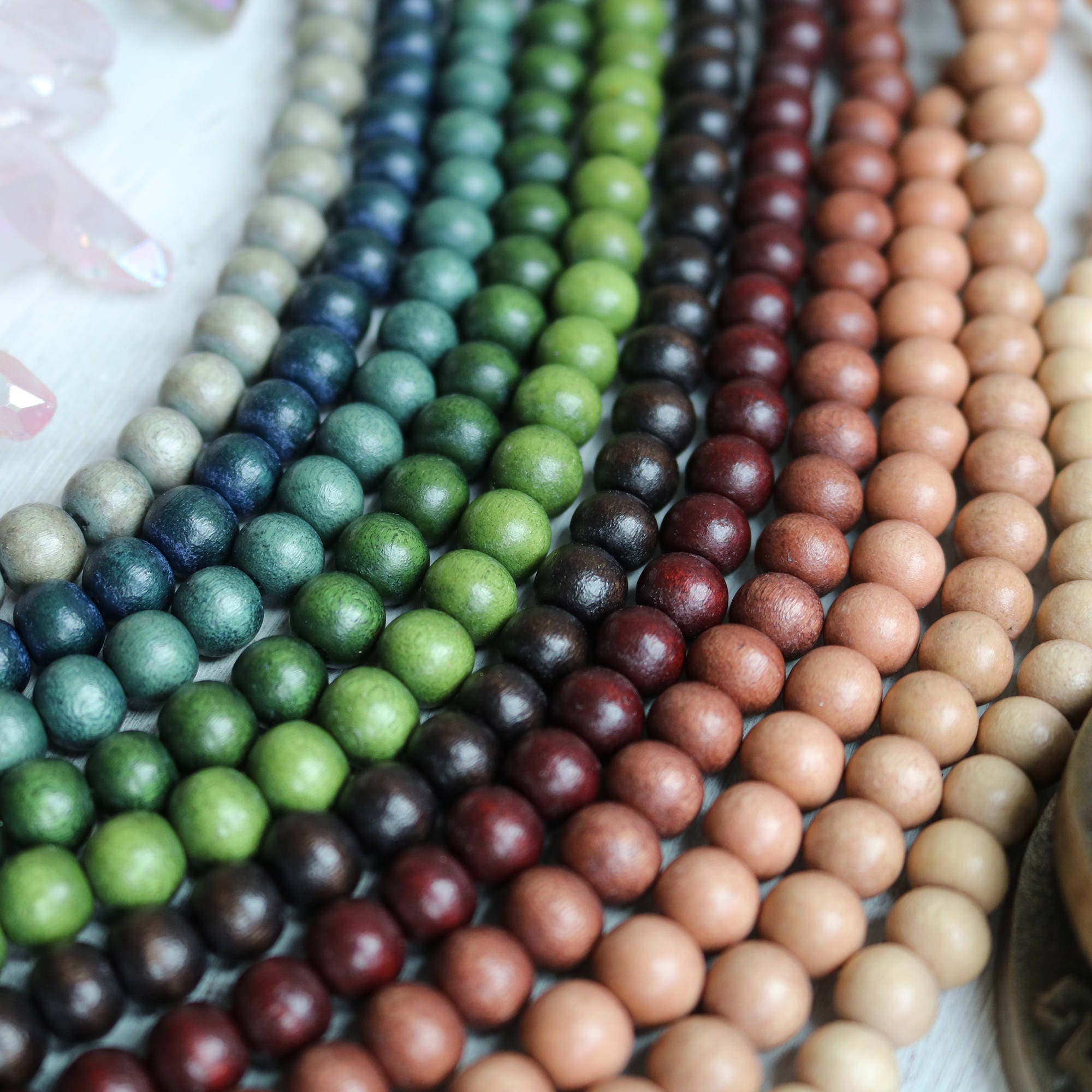 Light Gray Beads, Wood Beads, Gray Beads, Gray Wood Beads, 8mm Wood