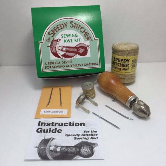 Speedy Stitcher Deluxe Sewing Awl Kit 14Yard Bobbin & 30Yard