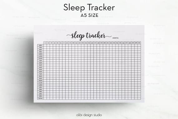 Sleep Tracker A5 Planner Inserts Sleep Journal Sleep