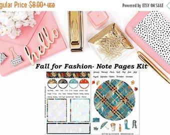 40% Off Sale Fall for Fashion - Erin Condren Notes Pages Kit