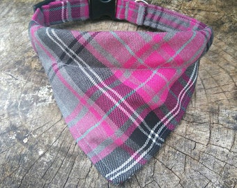 Personalized Dog Bandana, Personalized Dog Collar, Large Dog Collar, Plaid Bandana, Personalized Dog Collar, Dog Collar Bandana, Dog Bandana