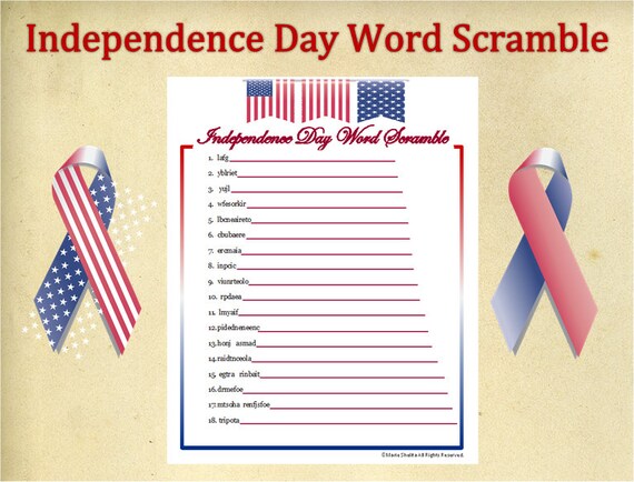 Printable Independence Day Word Scramble Game4th Of July Word printable-independence-day-word-scramble-game4th-of-july-word