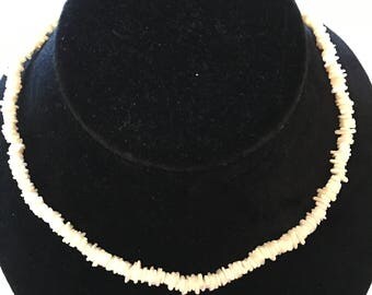 White Pukka Shell Necklace - Beach Wear Pukka Shells - White Pukka Shells - Surfer Necklace - Beach Necklace