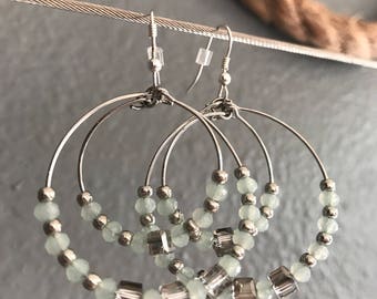 Crystal hoop earrings