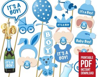 Printable Baby Shower Photo Booth Props It's a boy