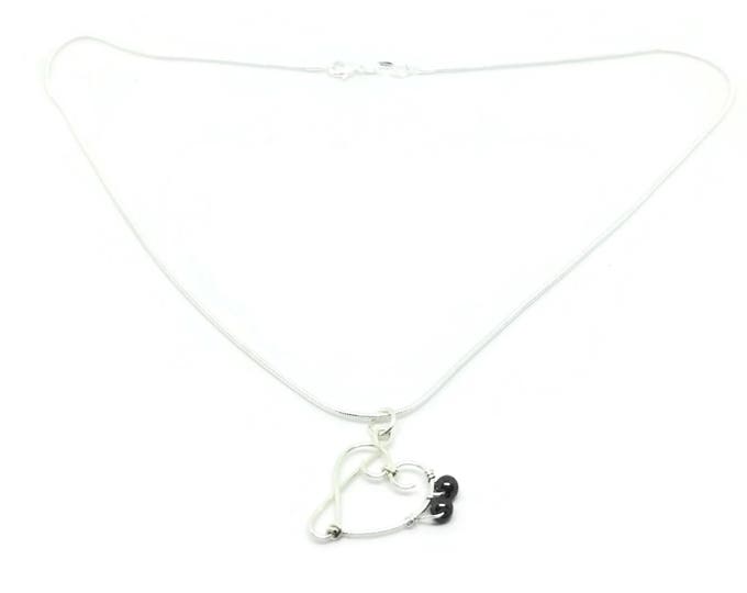 Treble Clef Heart Necklace, Bass Clef Pendant, G Clef Necklace, Musician's Necklace, Gift for Music Lover, Gift for Musician, Gift for Her