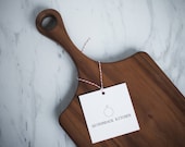 Classic Large Walnut Wood Cutting Board with Rubber Feet - FREE CARE KIT