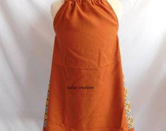 Orange floral Halter dress