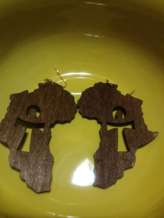 Africa Wooden Earrings
