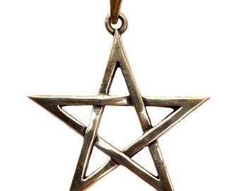 pentagram and paste symbol inverted copy Etsy Satanic  necklace