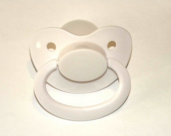 White Adult Pacifier | ABDL, DDLG, DDLB