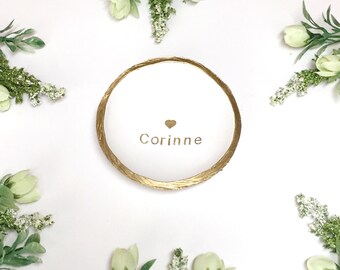Personalized Name and Heart Jewelry Dish / Personalized Jewelry Dish / Personalized Ring Dish / Gifts for Her /Bridesmaids Gift/Personalized