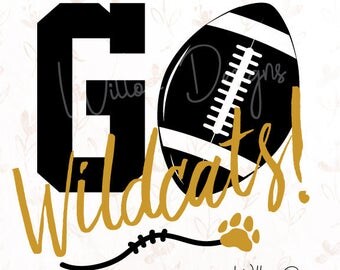 Go Wildcats! Football .SVG File for Cricut, Silhouette Studio & more!
