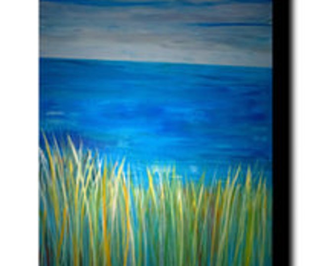 Coastal Wall Art -- Canvas Wrap Painting, Multiple Sizes, beach art print, artwork for beach house, art decor, lake house decor, ocean art