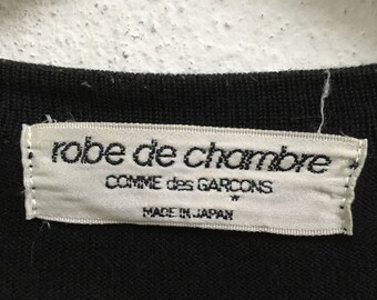 RARE!!! Robe De Chambre By Comme Des Garcons Crew Neck Black Color T-Shirts S Size