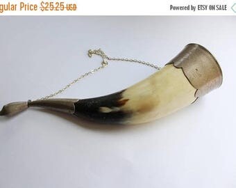 ON SALE Drinking Horn Natural Horn Made In USSR Wall Home Decor Wine Drinking Horn Horn Of Plenty Soviet Horn Cornucopia Horn Mug Collectibl