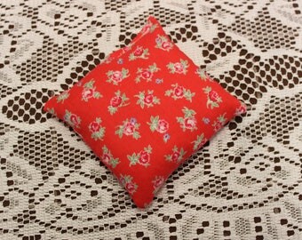 Red Flower Heating Pad, Rice Heating Pad, Rice Pack, Miniature Heating Pad, Mini Heat Pack, Boo Boo Bag, Kid's Heating Pad, Rice Bag