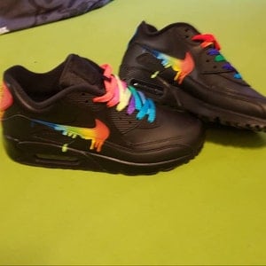 nike rainbow drip shoes