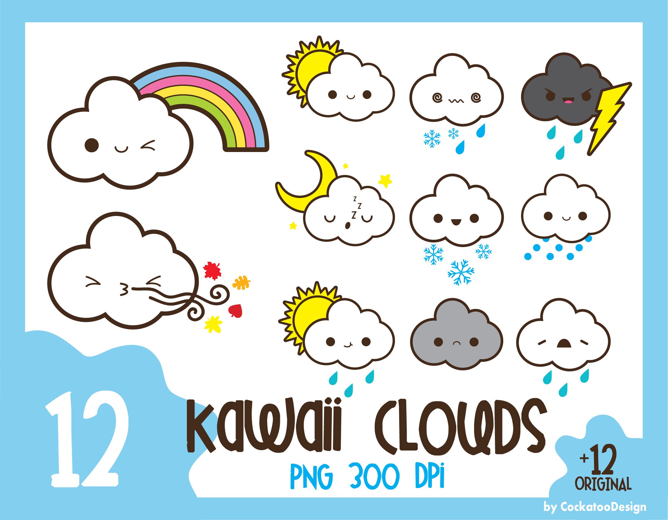 Download 35% OFF Weather clipart kawaii weather clipart kawaii rain