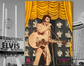 Elvis Presley, Las Vegas, Souvenir Menu, Concert Memorabilia, Vintage Las Vegas, The King