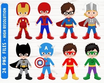 Superhero clipart Superhero digital Superhero prints Superhero logo Commercial use PNG