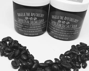 Organic Coffee Scrub, Coffee Sugar Scrub, Vegan, Body Polish, Dead Sea Salts, Vegan Body Scrub, Natural Cellulite Body Scrub, Coffee Scrub