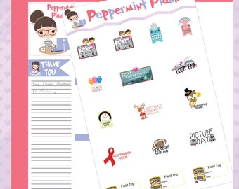 School Set 1 -- Planner stickers -- #415
