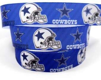 Cowboys Grosgrain 7/8" Printed Ribbon, Dallas Cowboys Ribbon