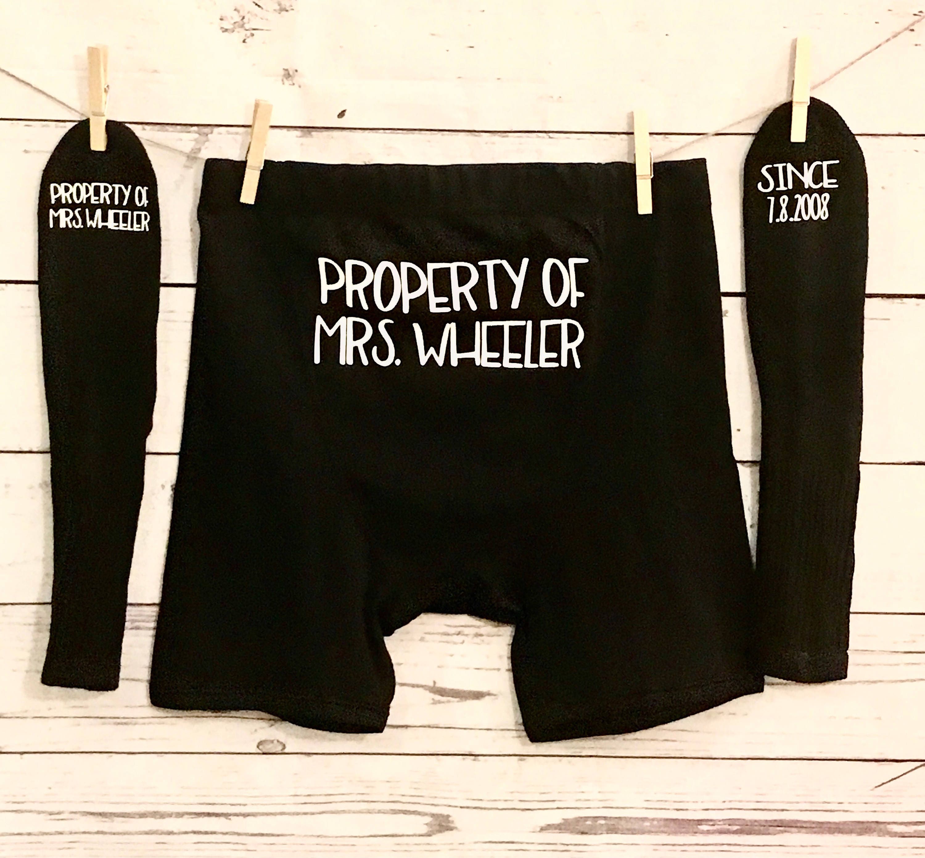 Groom Personalized Underwear & Socks/ Wedding Gift/ Property