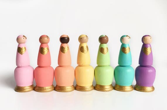 pastel peg dolls