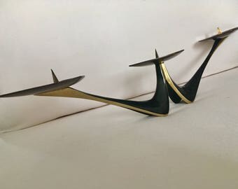 Vintage modernist candelabra, Klaus Ullrich 1958
