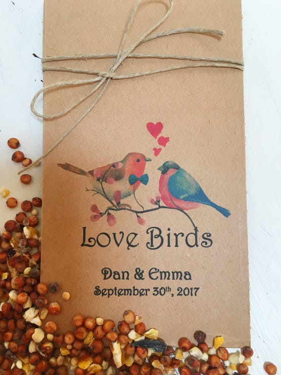 Wedding birdseed wedding bird seed birdseed packets