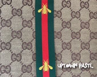 Gucci Style Ribbon Gucci Bee Ribbon Striped Ribbon Bag Strap Handles Hat Making & Hair Crafts Hair Band Bow Making Ribbon Choker Ribbon DIY