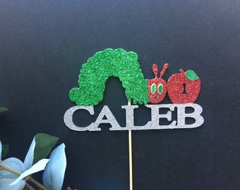 The Very Hungry Caterpillar Cake or Cupcake Topper- Caterpillar Topper/Caterpillar Cake/Caterpillar Birthday/Caterpillar/The Very Hungry