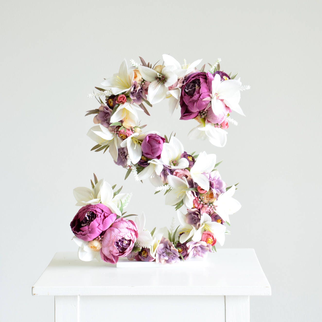 Flower Letter Boho Floral Letter Shabby Chic Nursery Decor