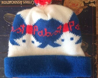 Vintage Pabst Blue Ribbon (PBR) Winter Knit Hat (Beanie)