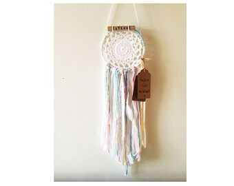 Dream Catcher, Personalised name Dreamcatcher, Boho Decor, Baby Gift, Mum to be present, white dreamcatcher, wall hanging, wedding decor