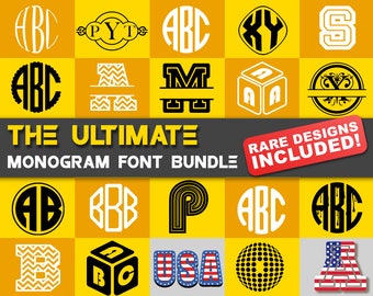 MONOGRAM FONT SVG Bundle svg Alphabet Bundle font svg bundle svg font bundle Cutttable Files Cricut silhouette diy vinyl fonts pack dxf 254